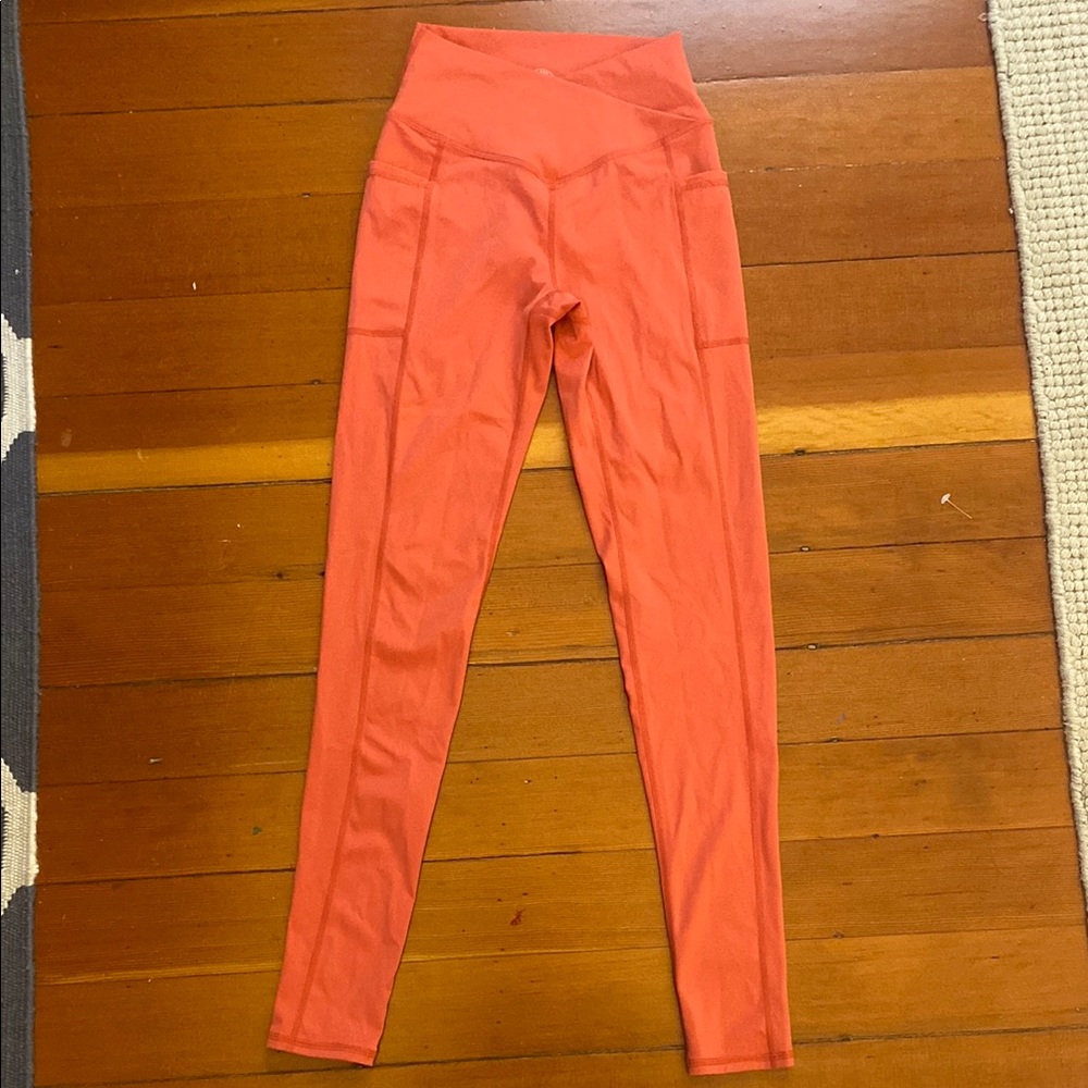 PacSun womens coral v waist Leggings